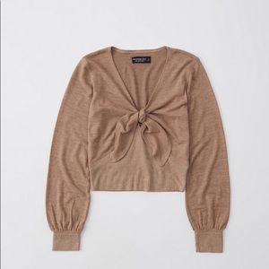 Cozy V-Neck Tie-Front Top